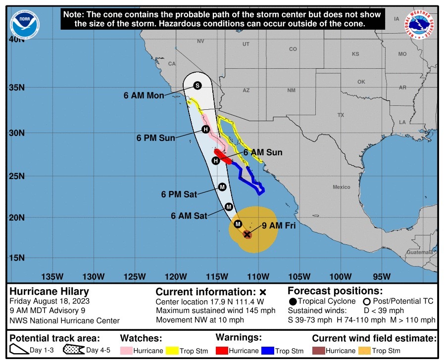 Tropical storm threatens Tijuana-San Diego for the first time in nearly a century