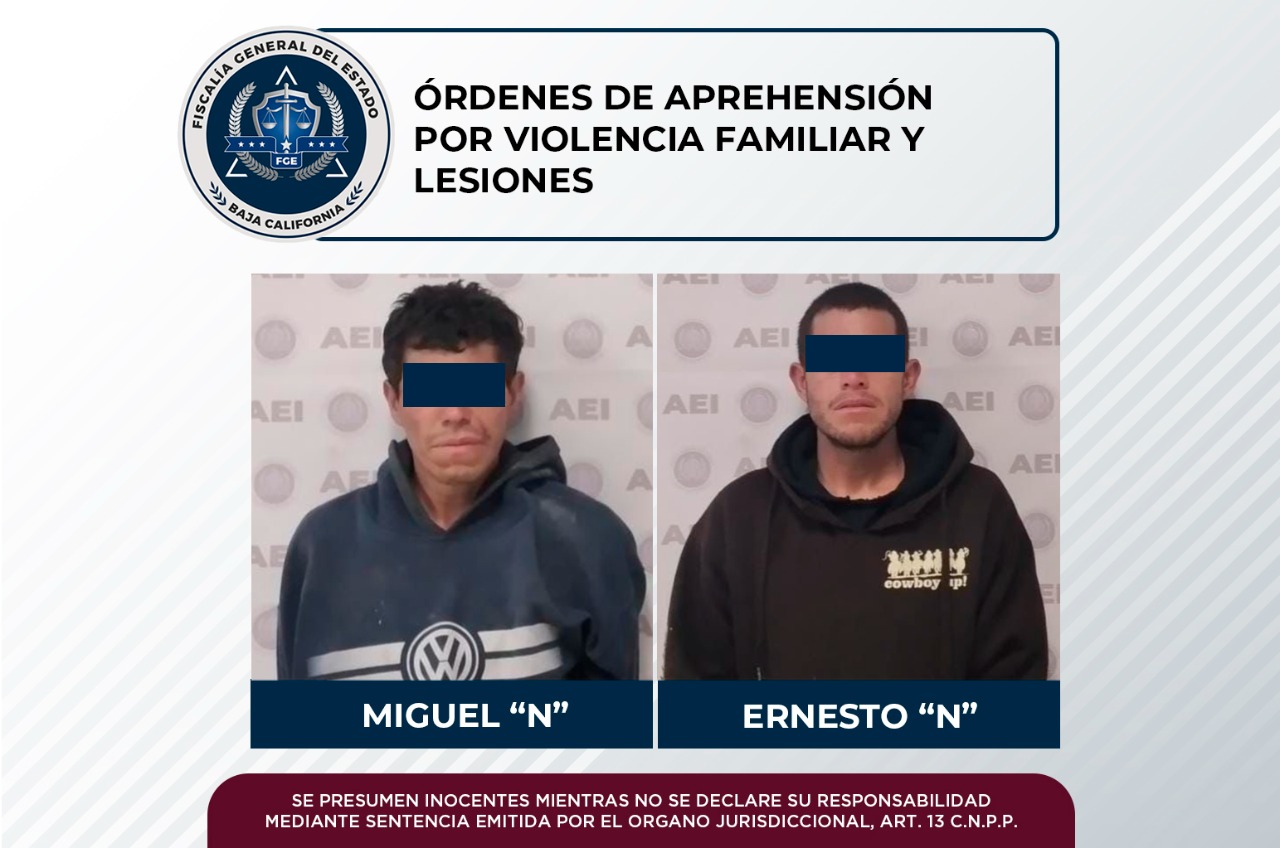 Detienen a dos acusados de golpeadores de familia