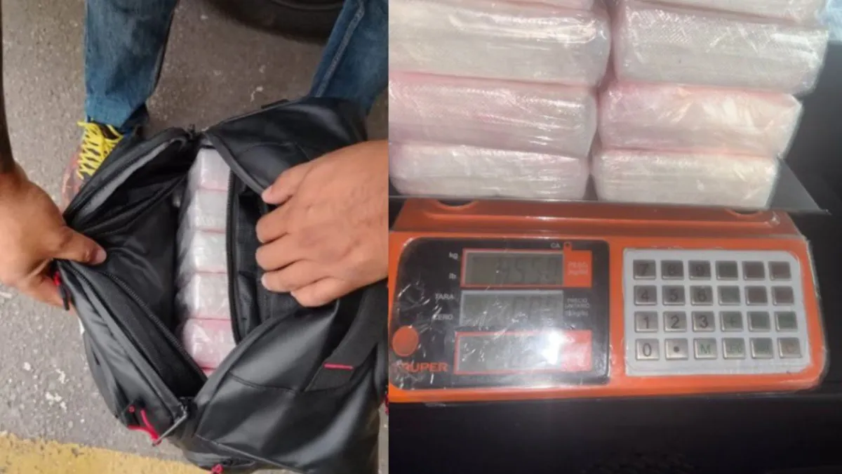 Detienen a tres personas con 21 kg de cocaína destinada a Madrid: AICM