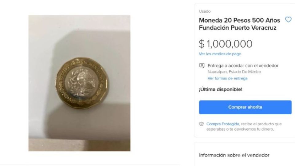 Monedas de 20 pesos disparan su valor por los coleccionistas