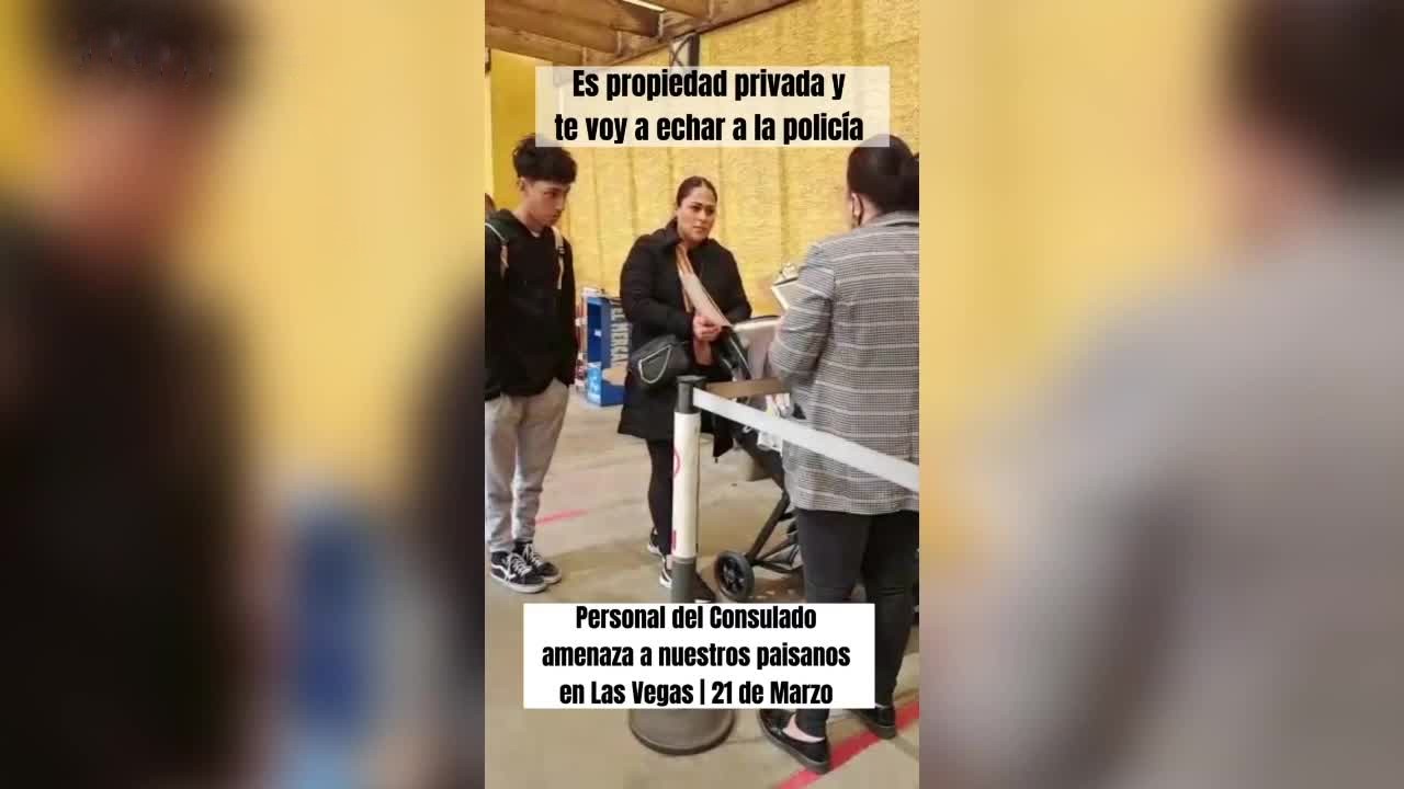 Así amenazó una trabajadora del consulado de México en Las Vegas a mexicanos.