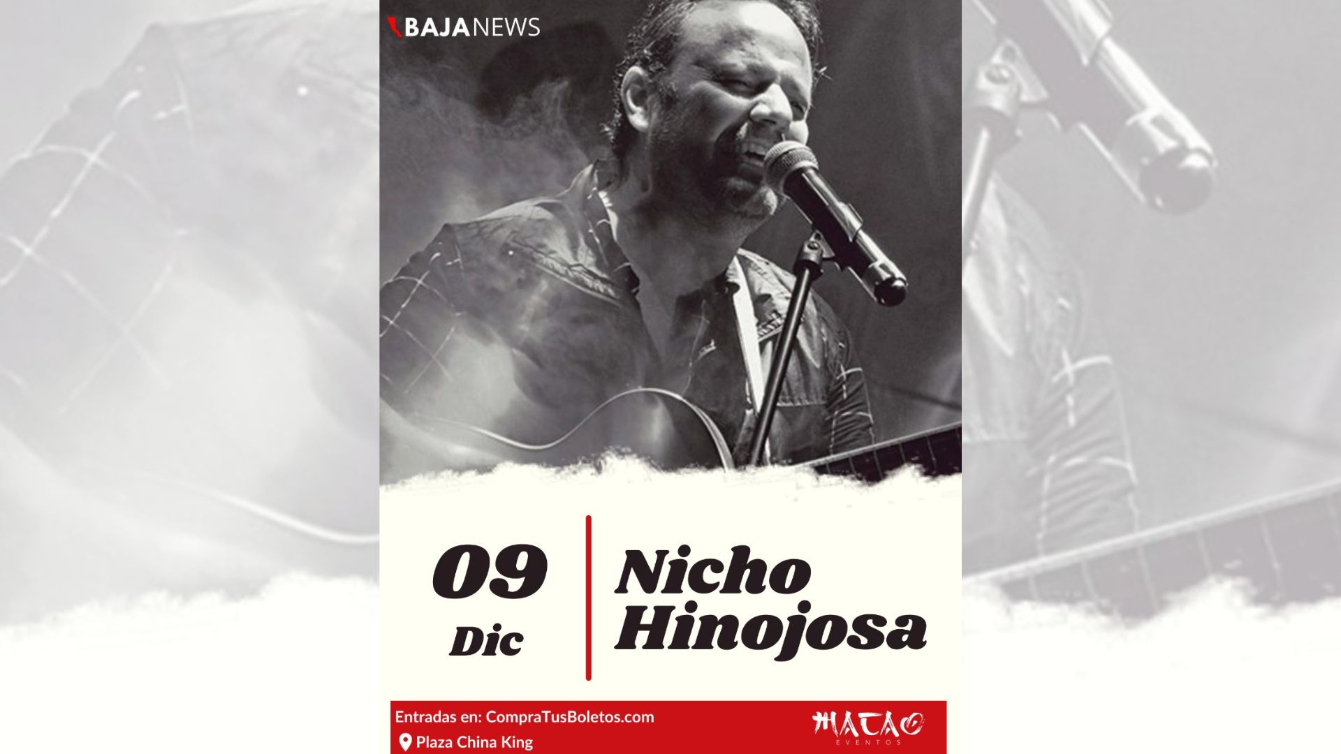 Nicho Hinojosa, concierto en Tijuana