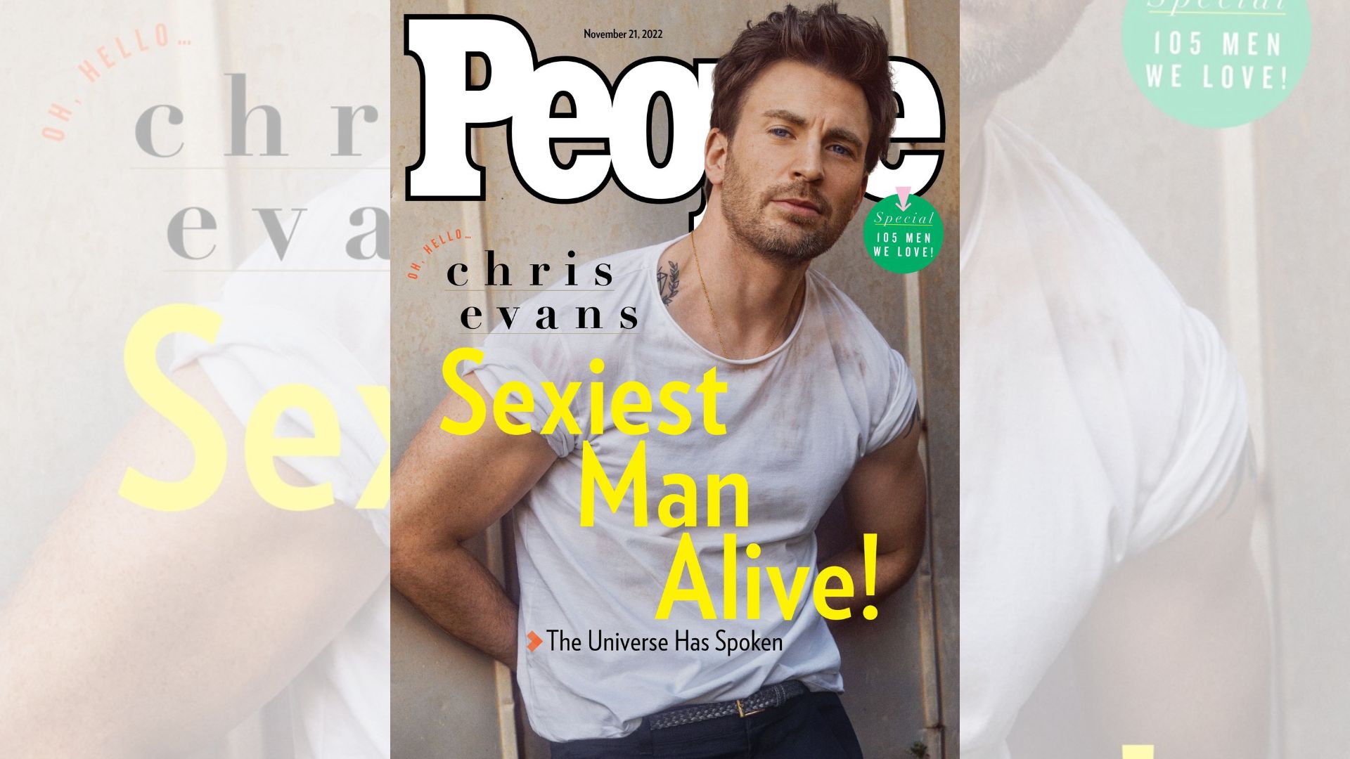 Chris Evans el hombre más sexy del 2022 ¿Qué dijo al respecto?