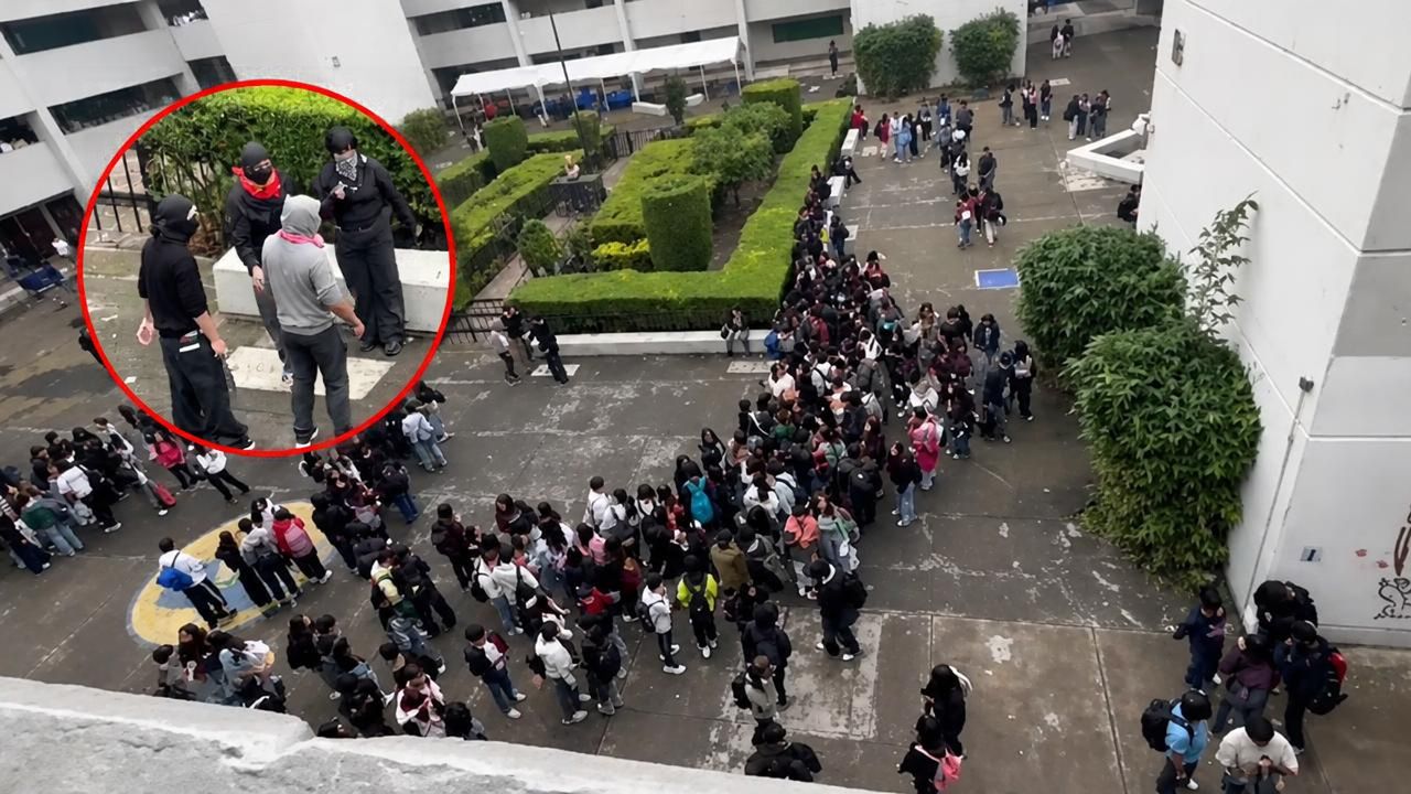Encapuchados de la Prepa 1 de la UNAM amagan con tomar el plantel; exigen atención a denuncias de acoso
