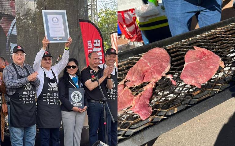 México obtuvo el récord de "la carne asada más grande del mundo" IFOTO: El Sol de Hermosillo