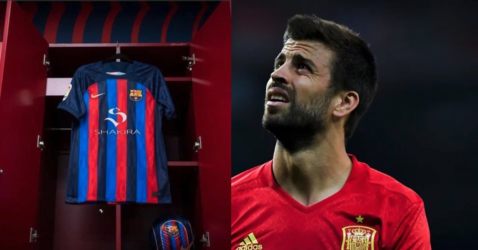 Usará Piqué camiseta de Barcelona con logo de Shakira