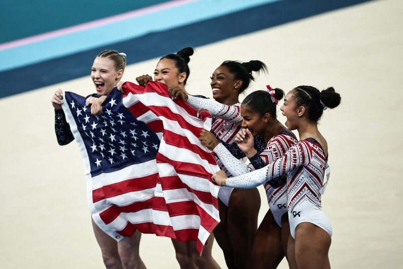 Gana Estados Unidos medalla de oro en gimnasia femenil: JO París 2024