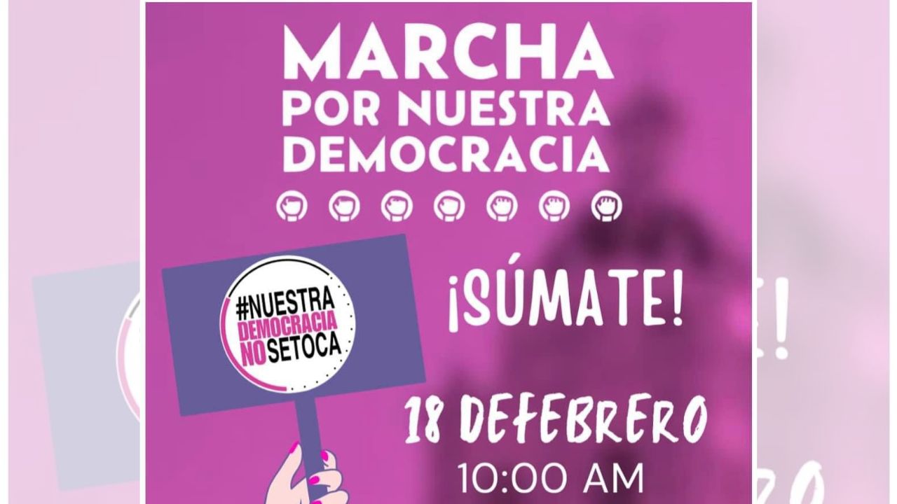 Convocan a marcha por la democracia para este domingo