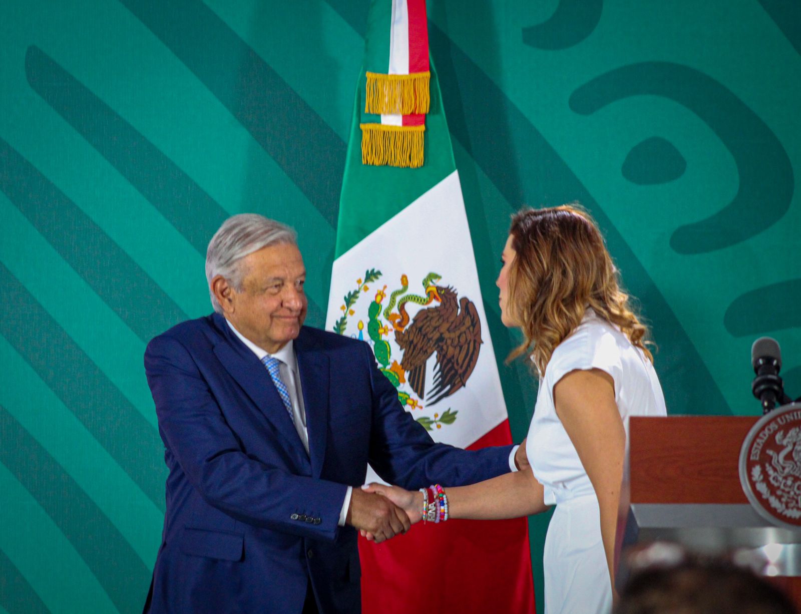 López Obrador con Marina del Pilar en Tijuana 19-08-22 I Omar Martínez