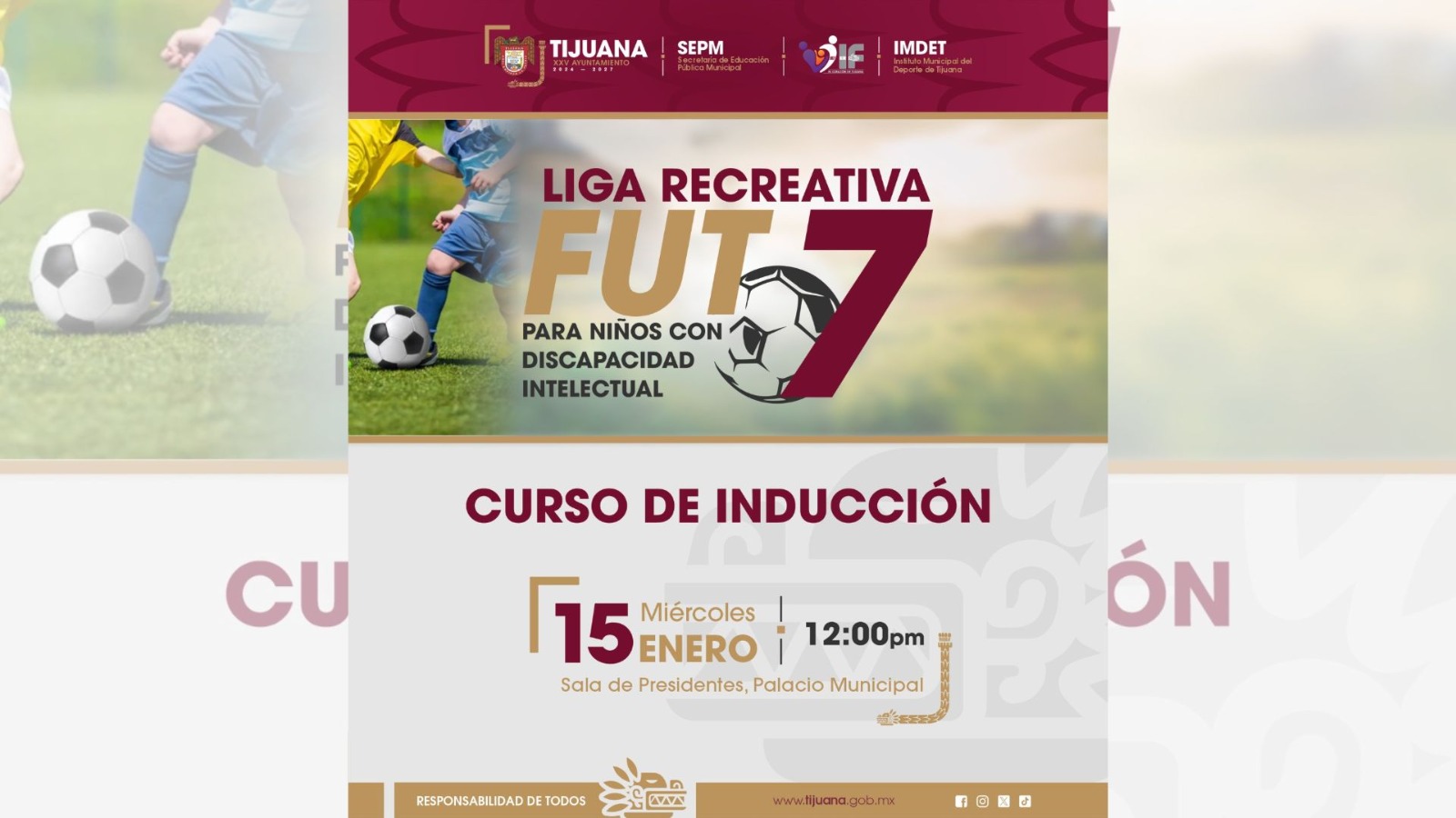 Invitan al curso de inducción para la Liga Recreativa de Niños con Discapacidad Intelectual