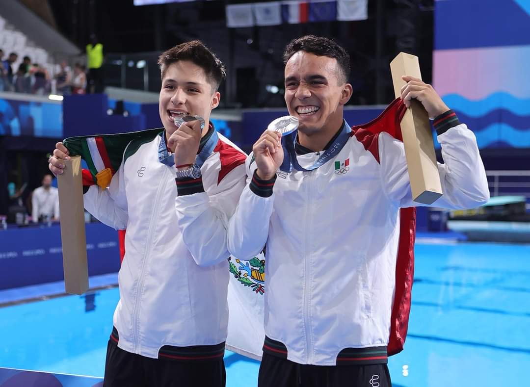 Tiene Olvera y Celaya gran actuación y dan medalla de plata a México en JO París 2024