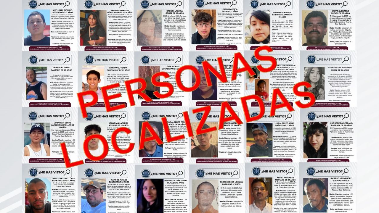 Localizan a 39 personas reportadas como desaparecidas en Tijuana y Tecate; 11 son menores de edad