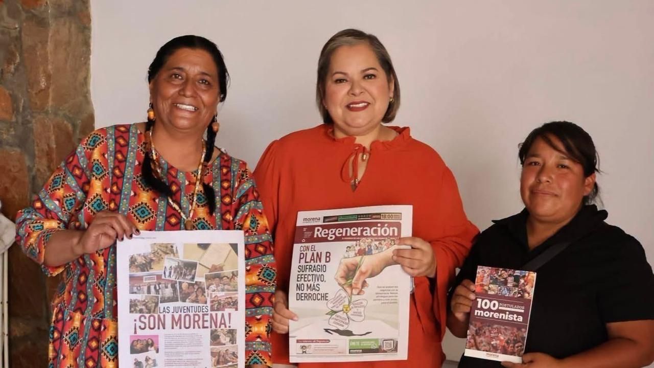 Eva Moreno participa en asamblea de Morena en Tecate rumbo a proceso interno