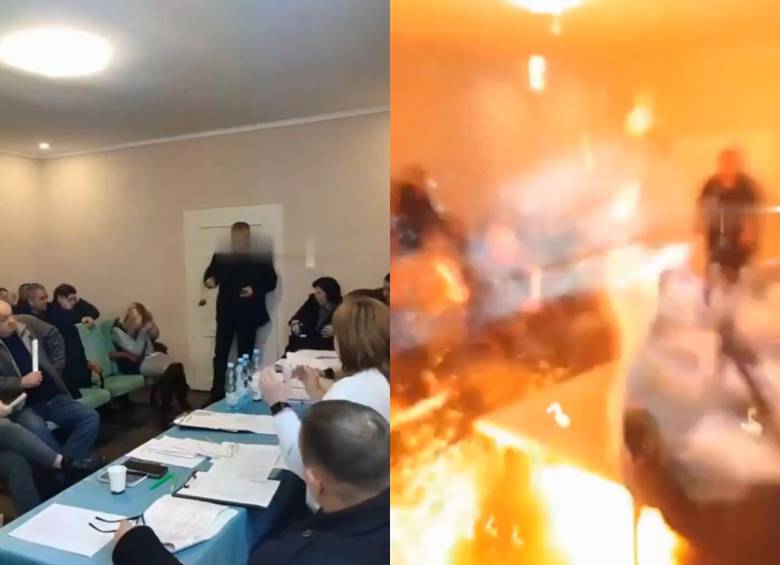 [SENSITIVE CONTENT] Deputy detonates grenades during meeting: Ukraine