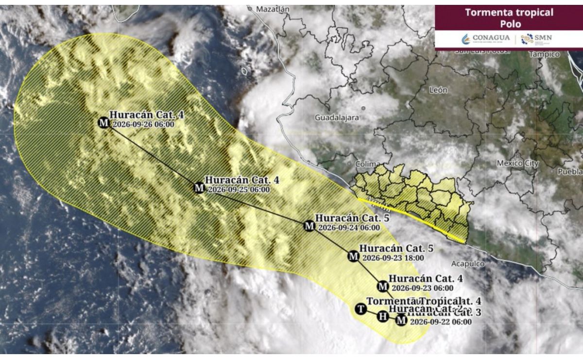 Tormenta tropical ‘Polo’ se fortalece frente al Pacífico y podría convertirse en huracán este lunes
