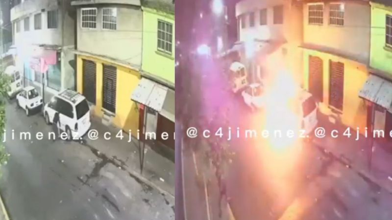 En la Ciudad de México un hombre le prendió fuego a una camioneta pero las llamas lo alcanzaron. IFOTO: CAPTURAS DE PANTALLA