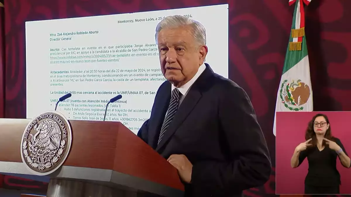 AMLO: Solidaridad con MC tras accidente en mitin de Nuevo León