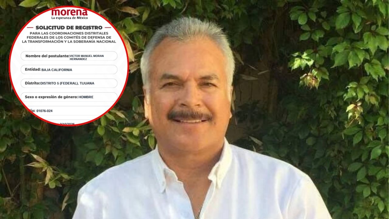 Víctor Morán se registra para coordinar los trabajos de Morena en el Distrito 5 de Tijuana