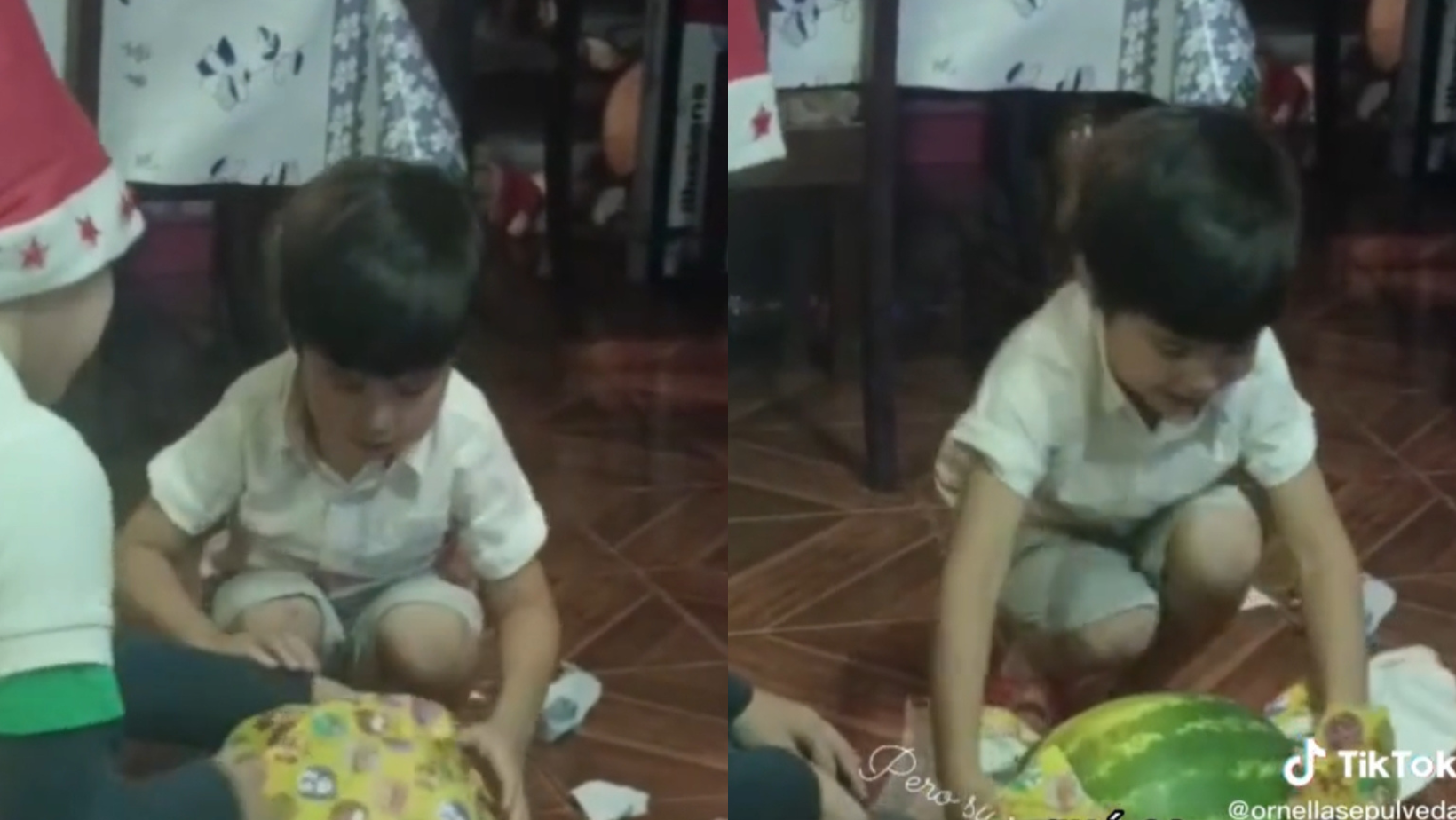 [VIDEO] “¡Gracias Santa!”, niño recibió una sandía como regalo de Navidad