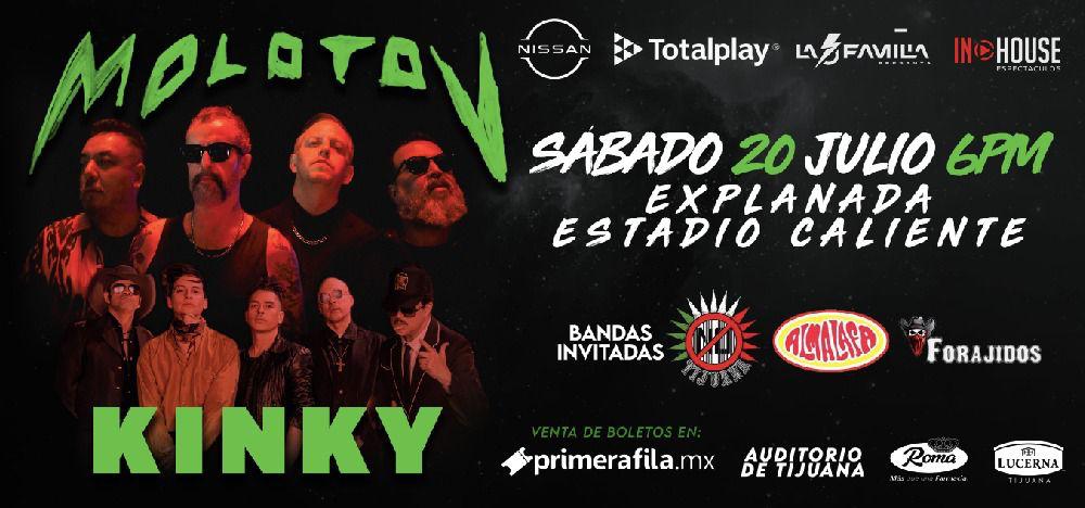 Molotov y Kinky en Tijuana: Un concierto imperdible el 20 de Julio