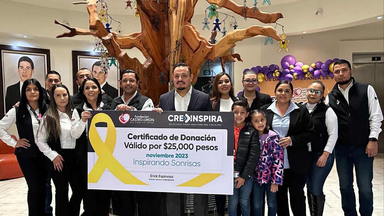 Donación solidaria: CREDINSPIRA apoya a niños con cáncer