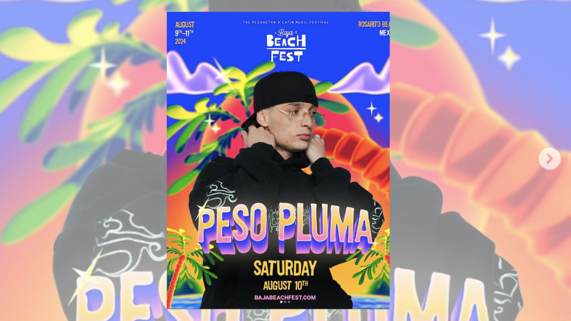 Peso Pluma, the first confirmed artist for Baja Beach Fest