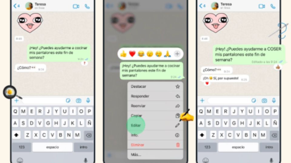 Permitirá WhatsApp editar mensajes enviados