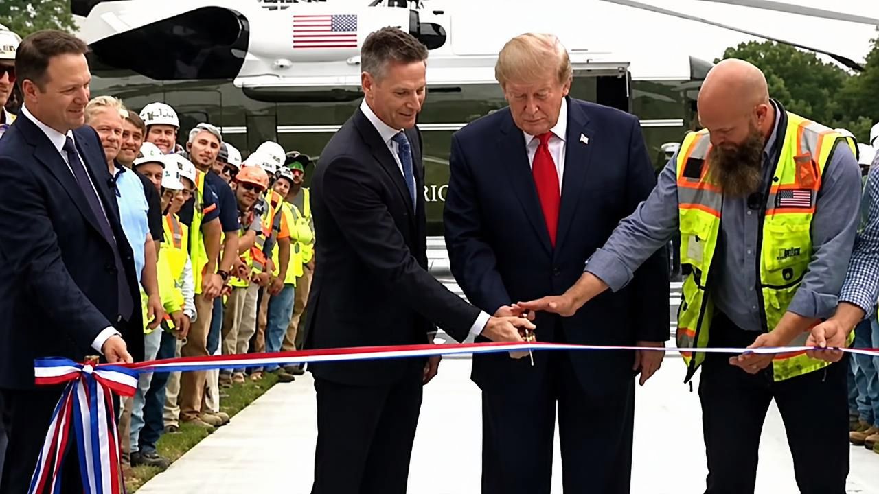 Trump inaugura helipuerto de la Casa Blanca en medio de disputa con medios