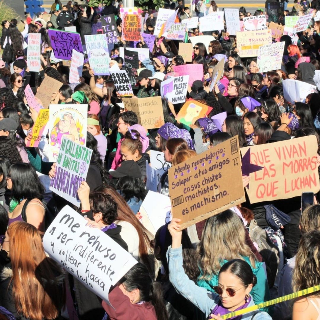 [VIDEO Y GALERIA] Mujeres tijuanenses se manifiestan este 8M