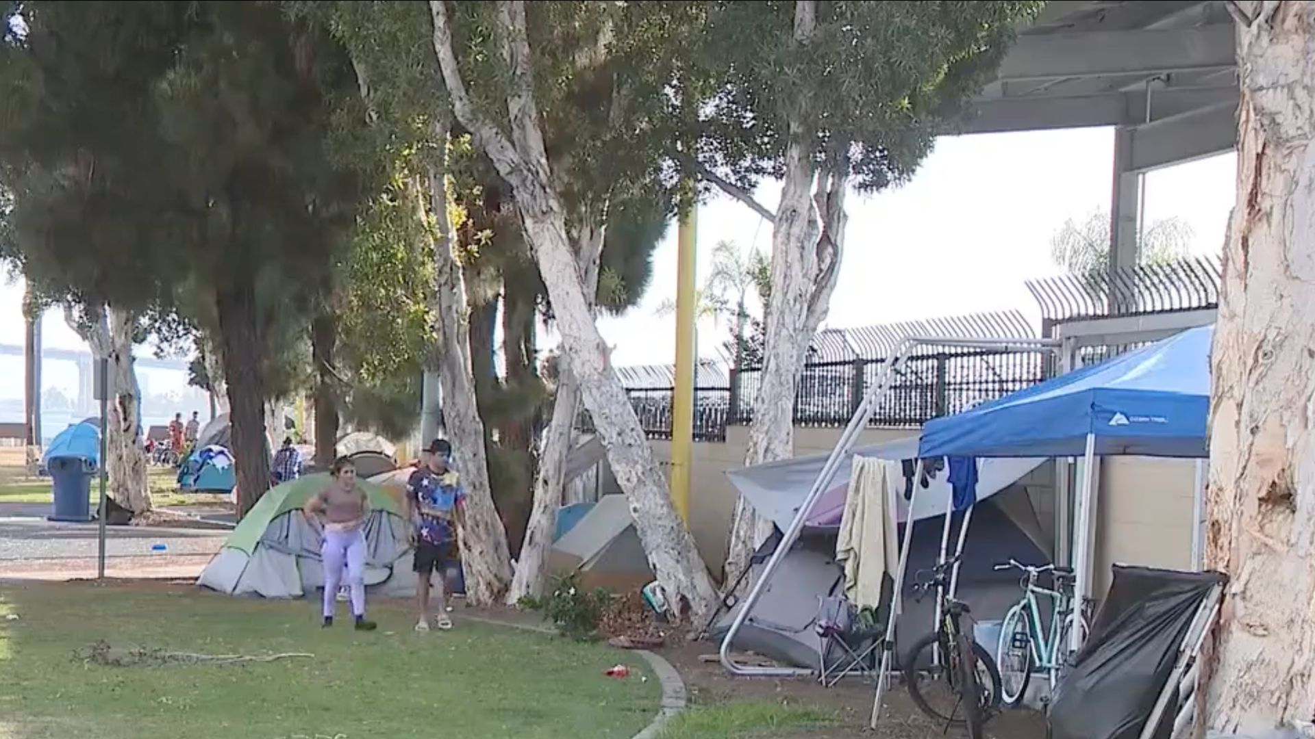 Warning of eviction issued to migrants camping at César Chávez Park