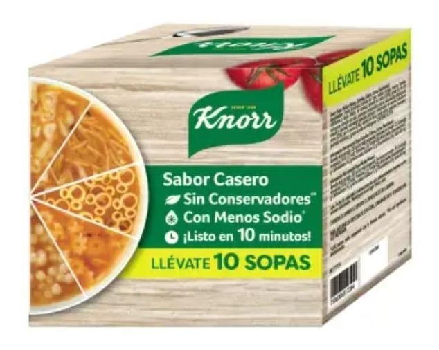 Knor Pasta Lista: tiene un ingrediente que no se explica con claridad y los nutrientes son muy bajos, por eso también se consideró de las malas.