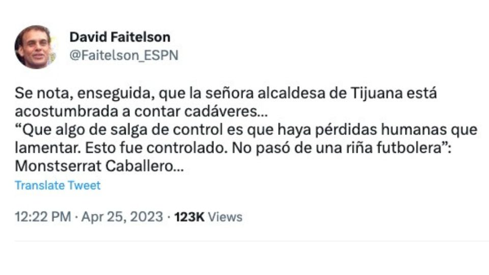 [VÍDEO] “Alcaldesa de Tijuana está acostumbrada a contar cadáveres”: David Faitelson