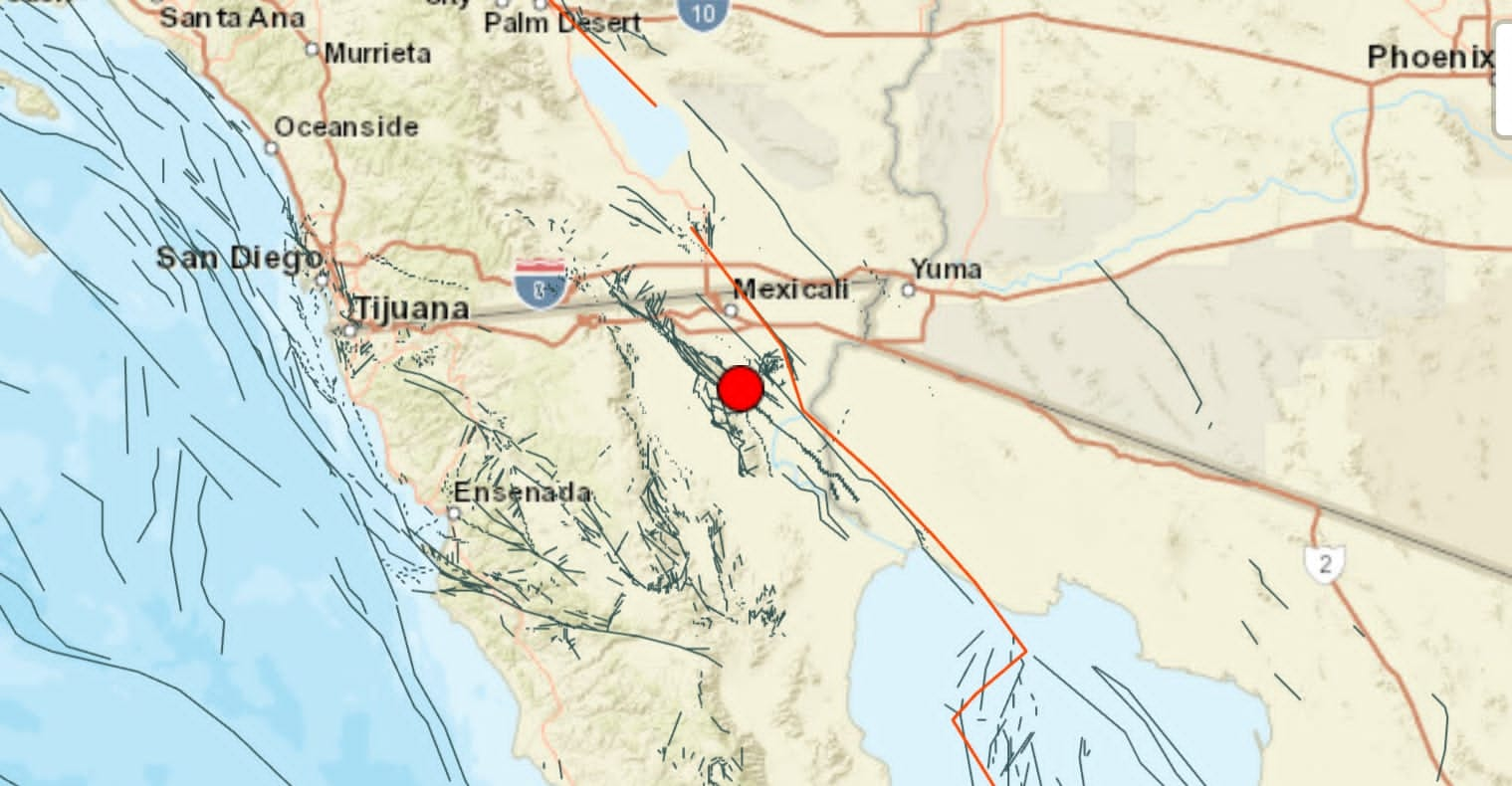 Se registra sismo en Mexicali