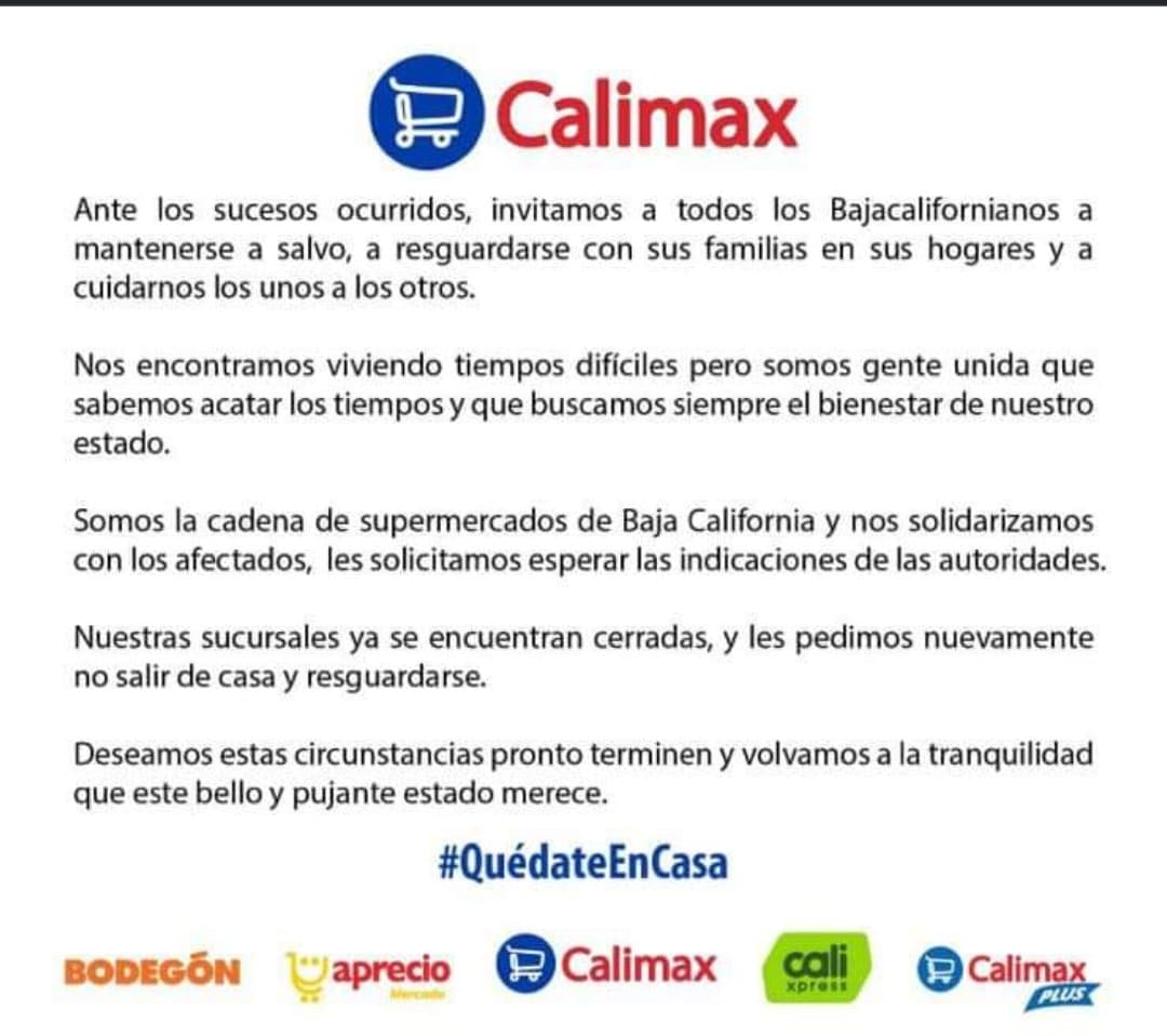 Comunicado de Calimax