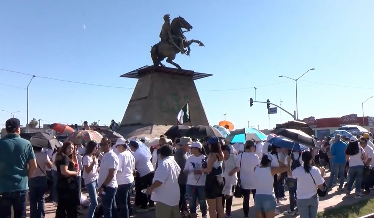 Se manifiestan trabajadores del PJF en Mexicali