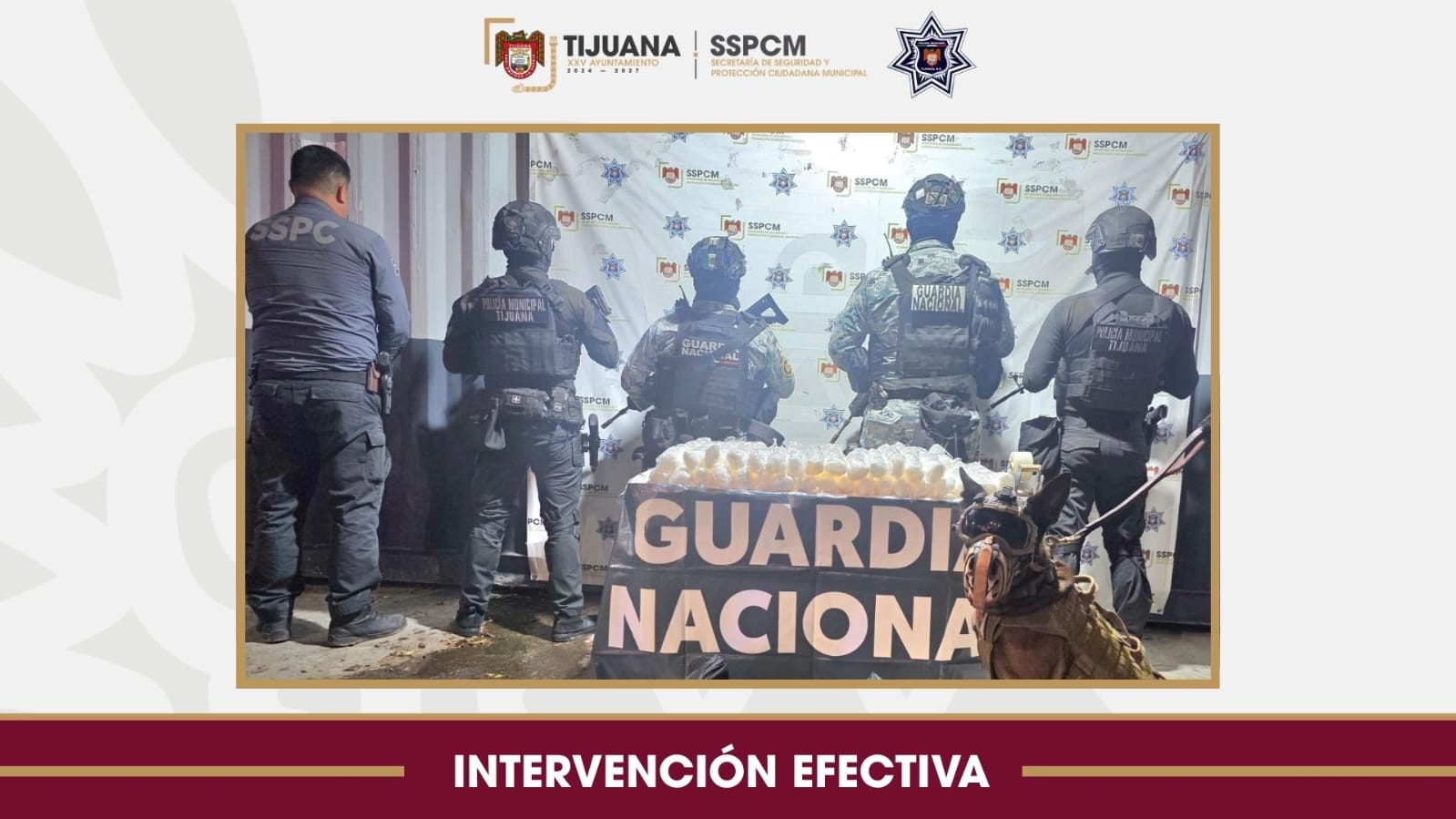 Aseguran SSPCM y GN más de 27 kilogramos de cristal en vehículo abandonado
