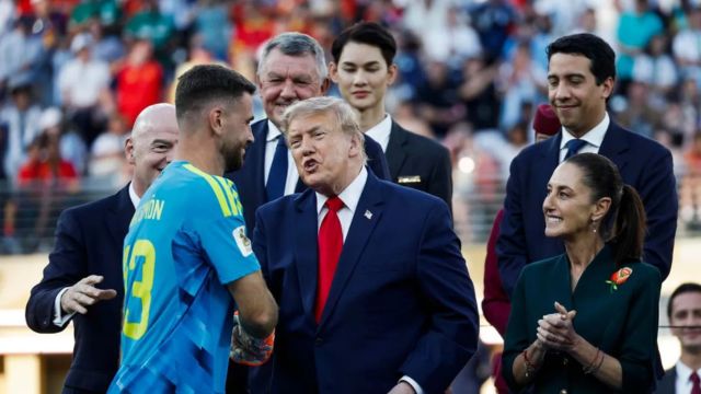 Sheinbaum explica por qué terminó en la final del Mundial: una llamada de Trump cambió sus planes