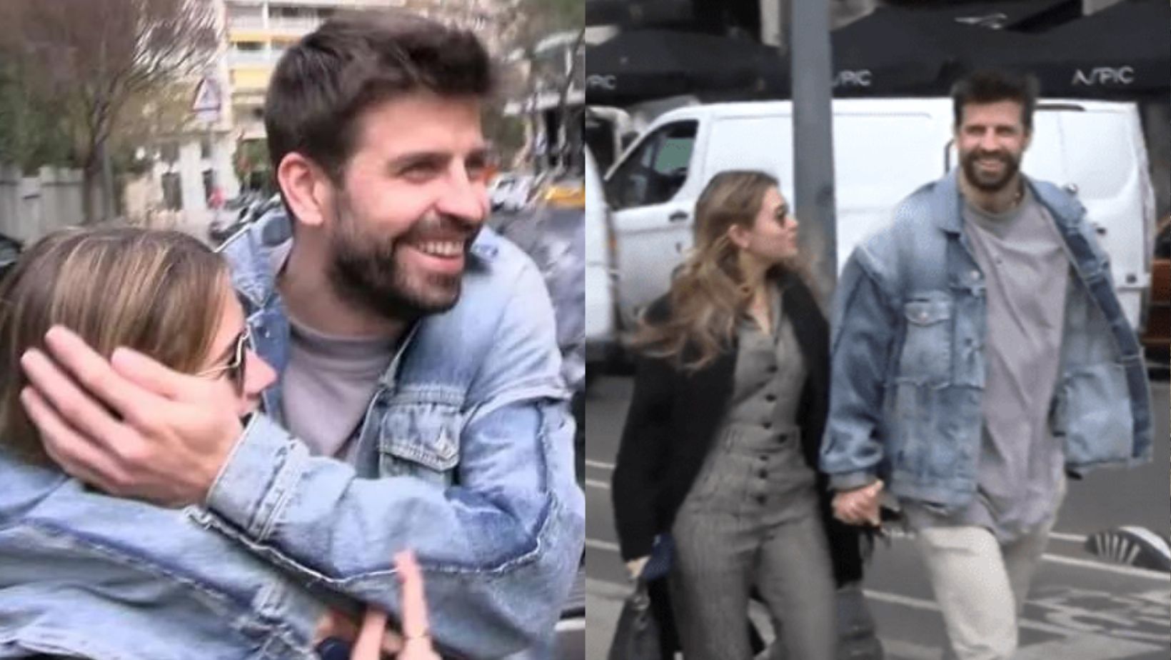 Captan a Piqué y Clara Chía paseando por las calles de Barcelona