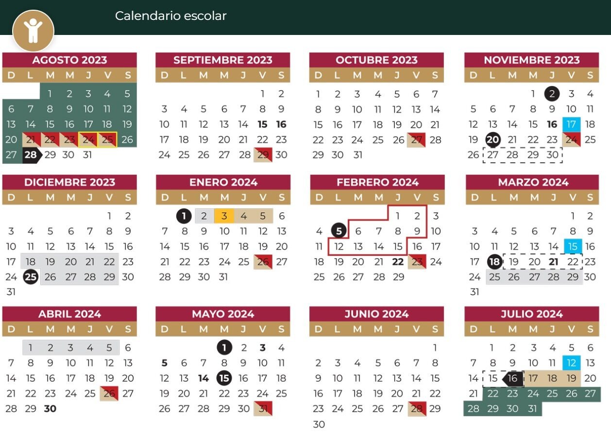 Publican calendario de actividades 20232024 SEP