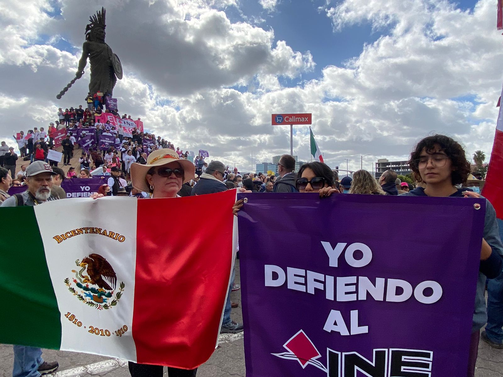 Protestan en contra del INEC