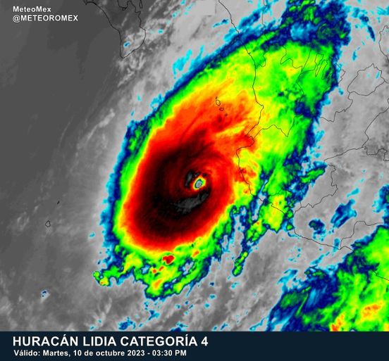 Imagen satelital de la tormenta IFOTO: @meteoromex