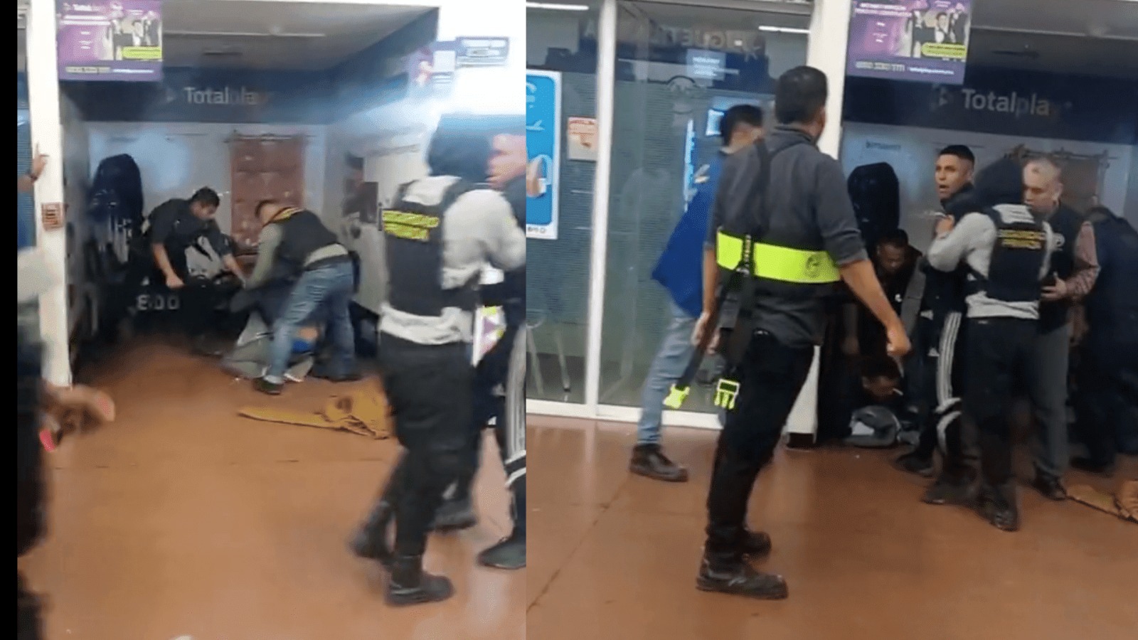 [VIDEO] Guardias de seguridad golpean a clientes en un supermercado