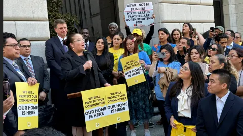 DACA recipients appear before a court in New Orleans