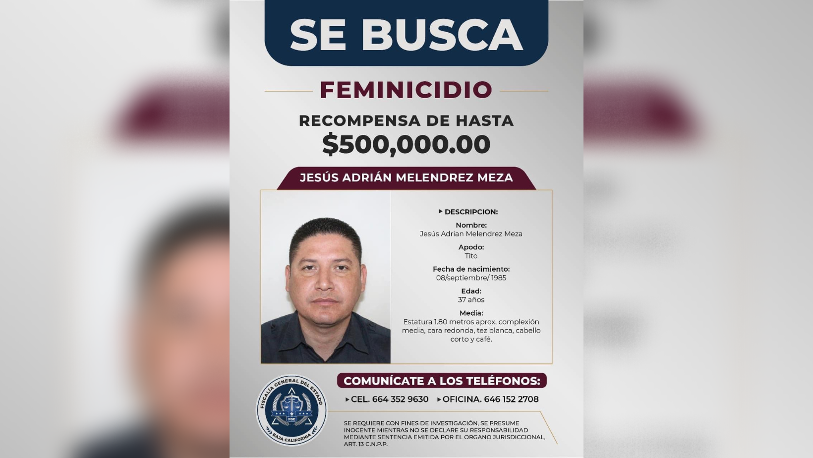 Foto: Fiscalía General del Estado de Baja California