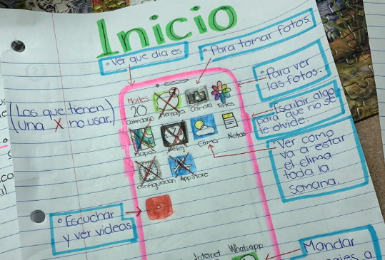 La joven explicó que su abuela vive sola en otro país y al saber que no conocía el funcionamiento del celular decidió explicárselo de una manera divertida y sin complicaciones.