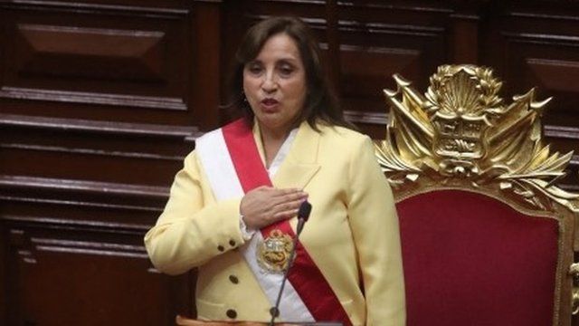 Dina Boluarte,  presidenta de Perú