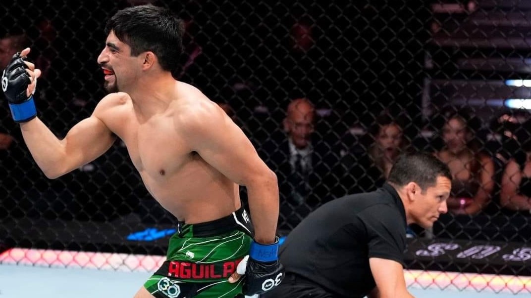 Logra ensenadense Águilar nocaut en UFC 290 IFOTO: Cortesía