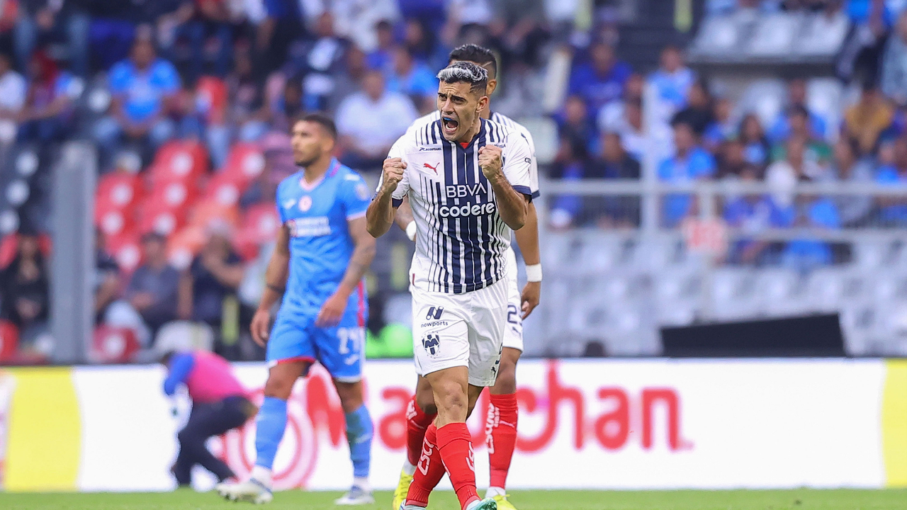 Germán Berterame fue la figura del partido en el Estadio Azteca. (Foto: Twitter @LigaBBVAMX)