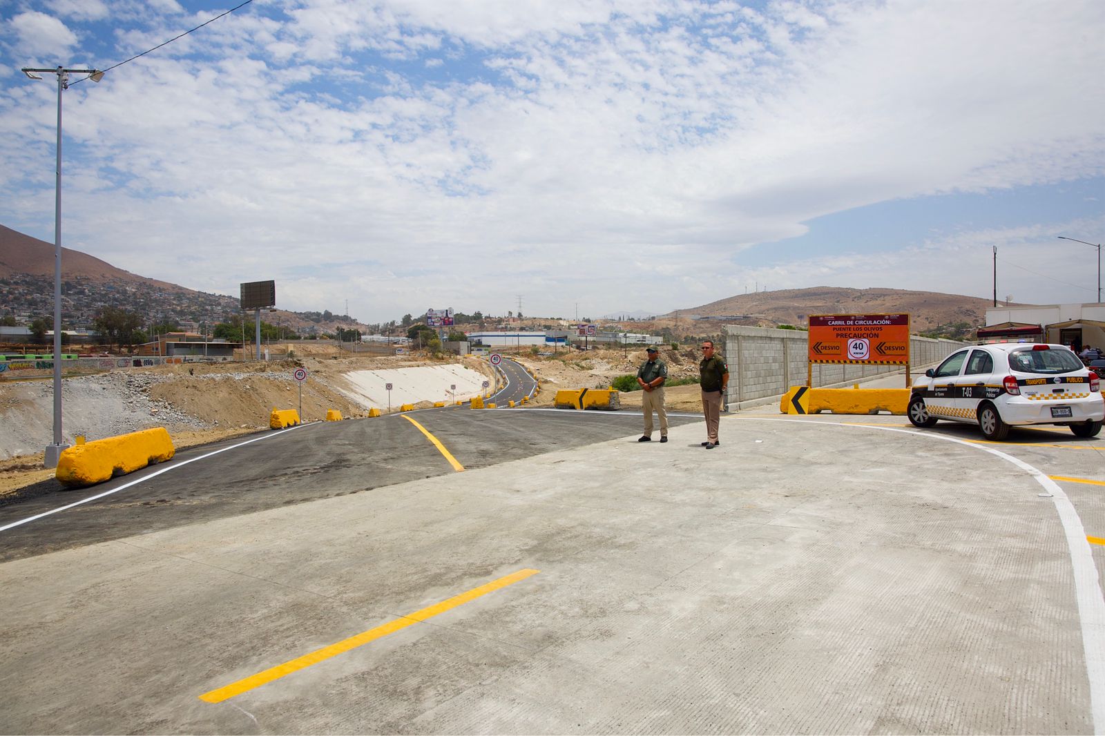 Cierran terraplén por pronóstico de lluvias en Tijuana