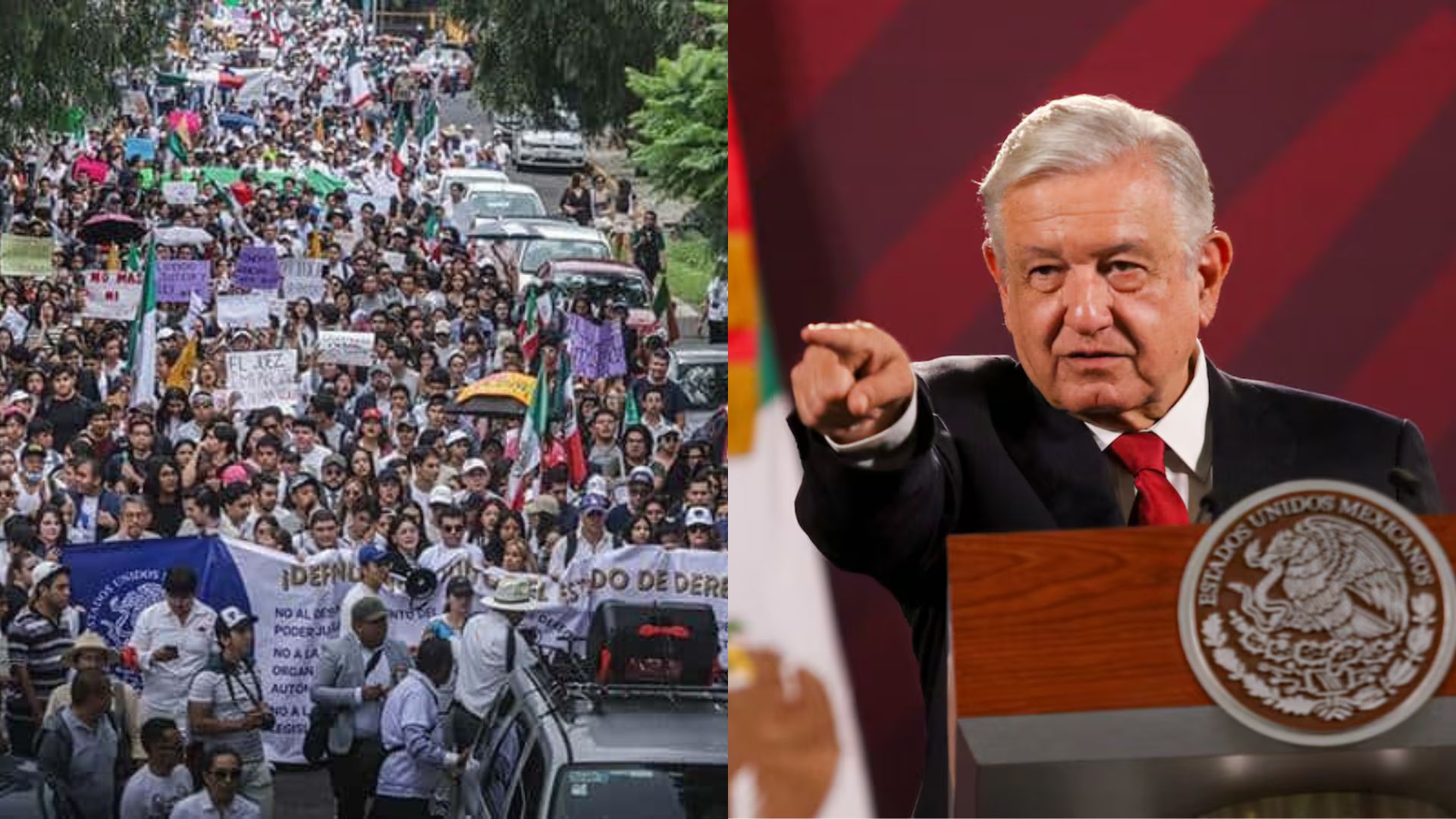 Acusa AMLO desinformación en protestas estudiantiles de la UNAM contra reforma judicial